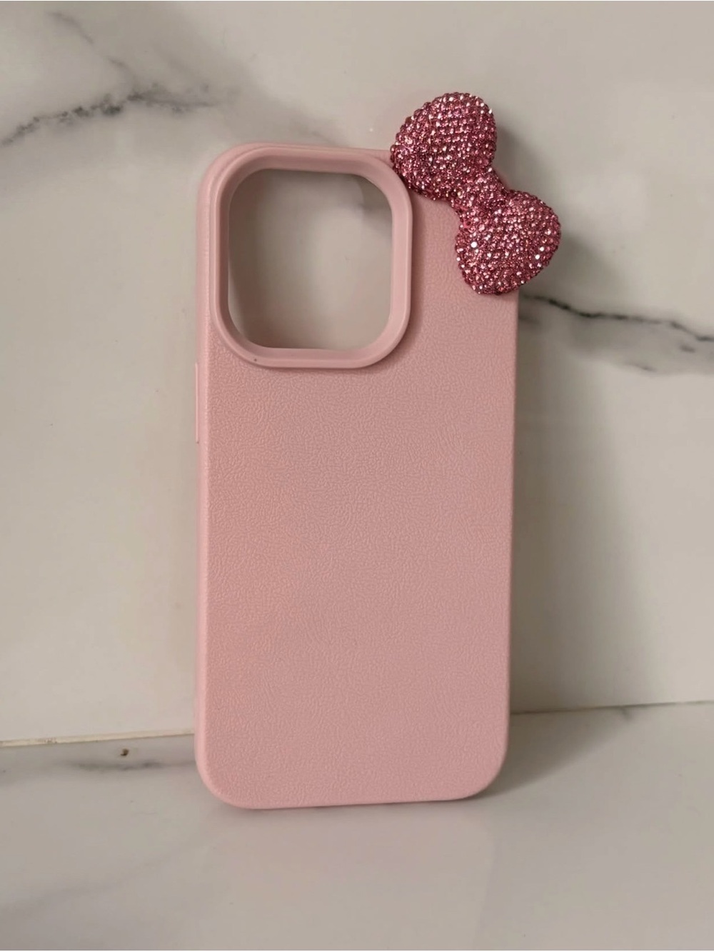 NEW Pink Decorative Phone Case with Sparkle Bow